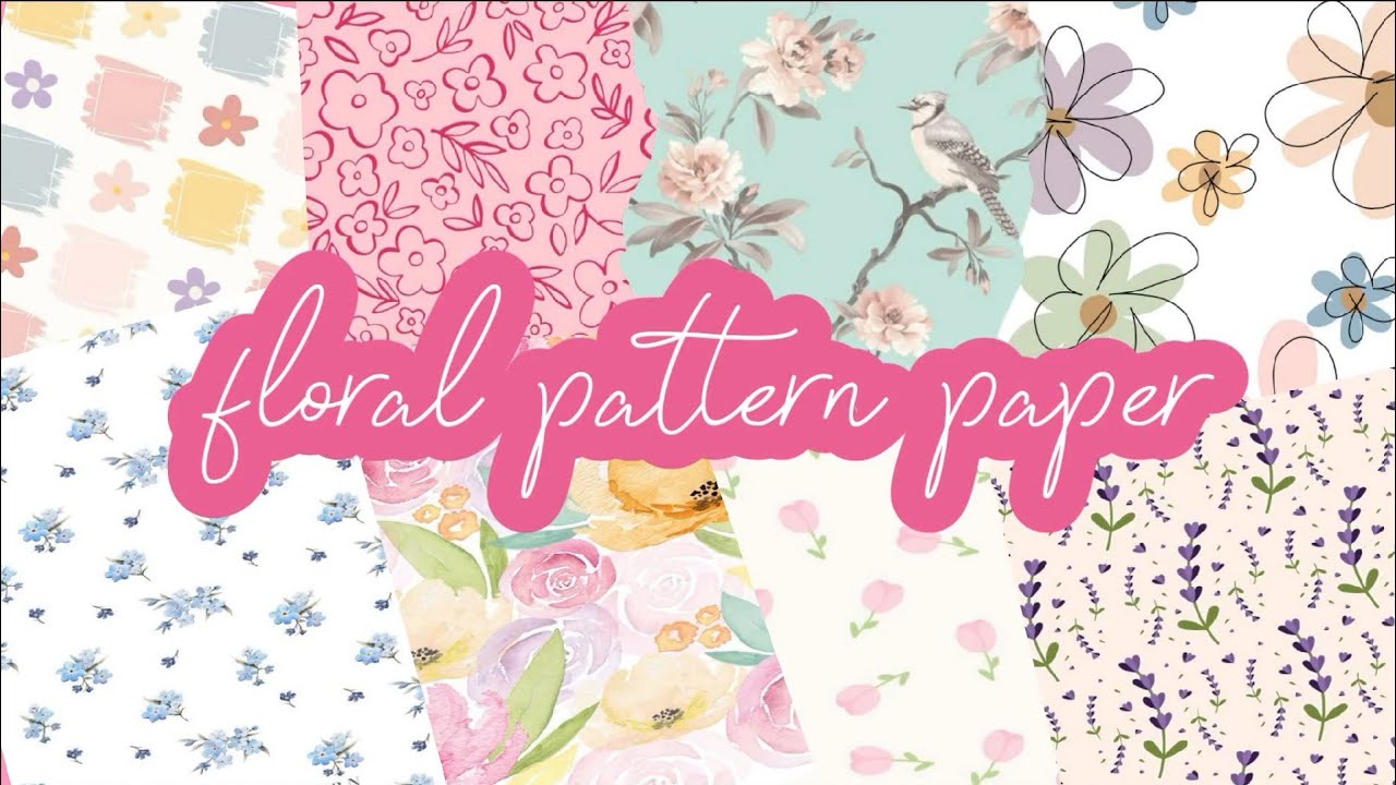 Handmade floral pattern paper 🌸 | floral pattern paper design ideas 
