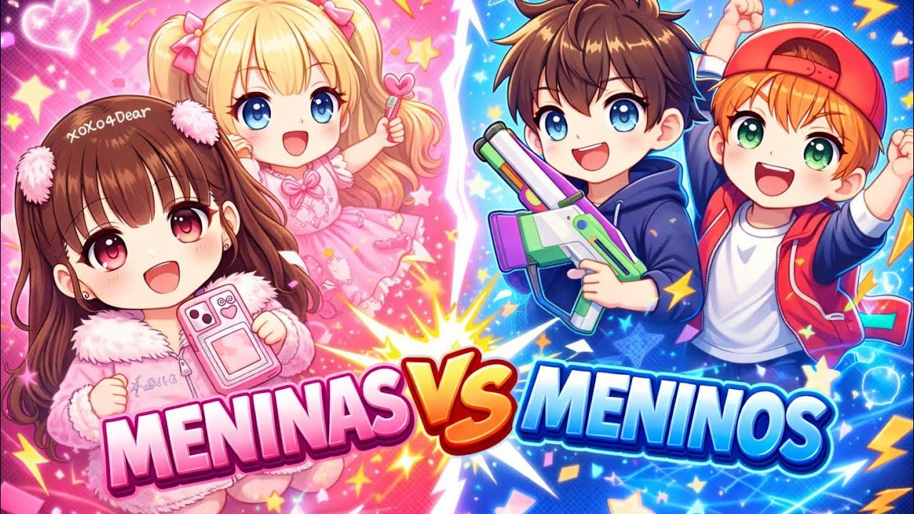 Jogando meninas vs meninos 