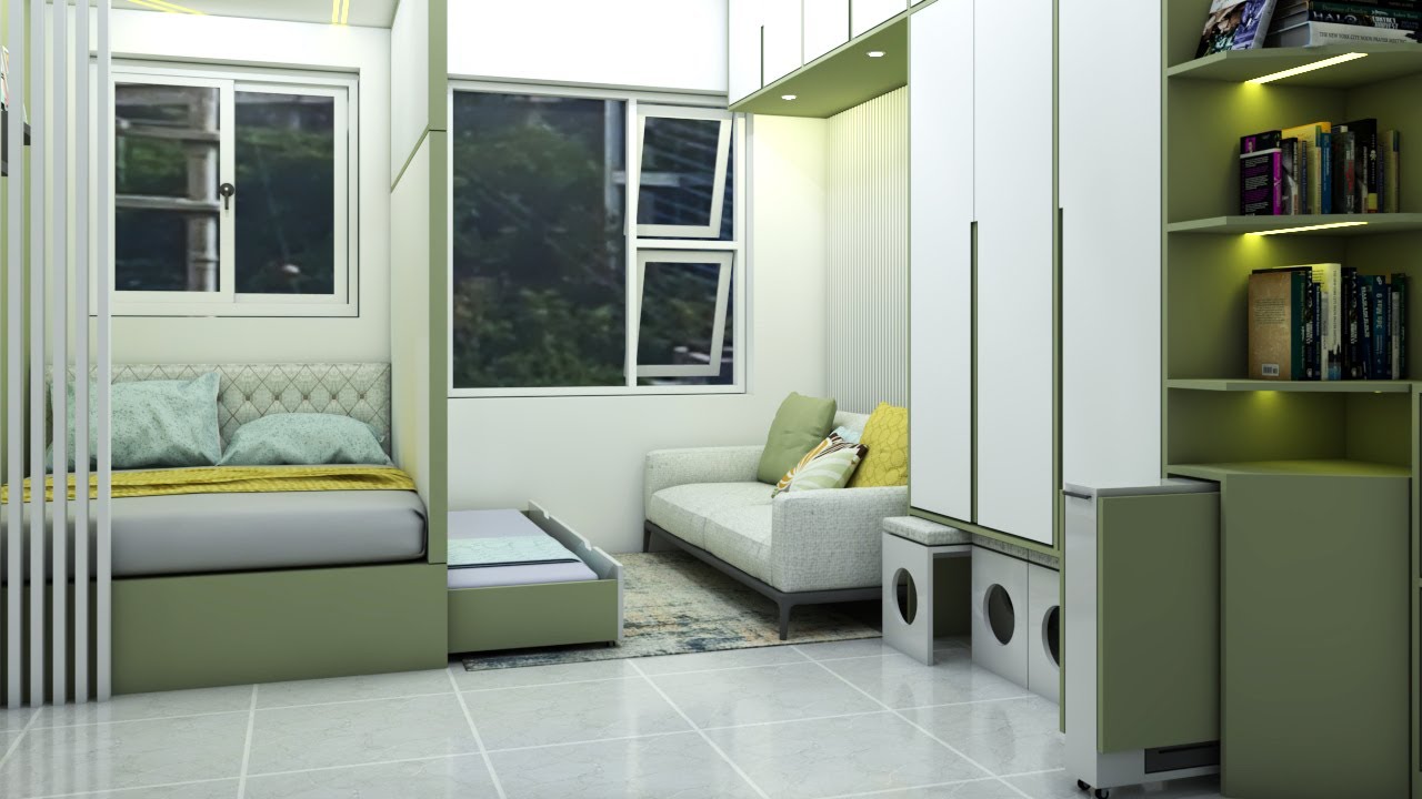 TINY APARTMENT 247sqft ( 23sqm MICRO APARTMENT TOUR ) | SPACE SAVING IDEAS | NEVER TOO SMALL