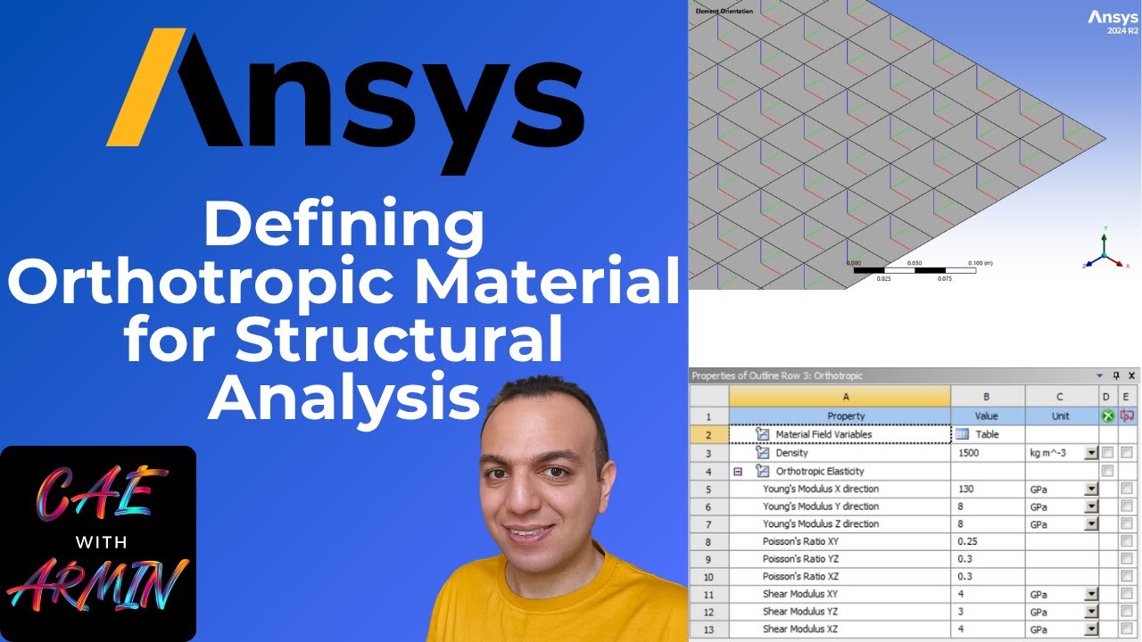 ⚙️ Ansys Tutorial: Defining Orthotropic Material & Anisotropic