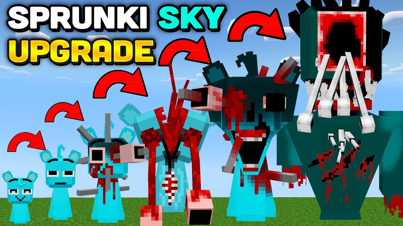Minecraft But I Evolve SPRUNKI SKY PHASE 1-9