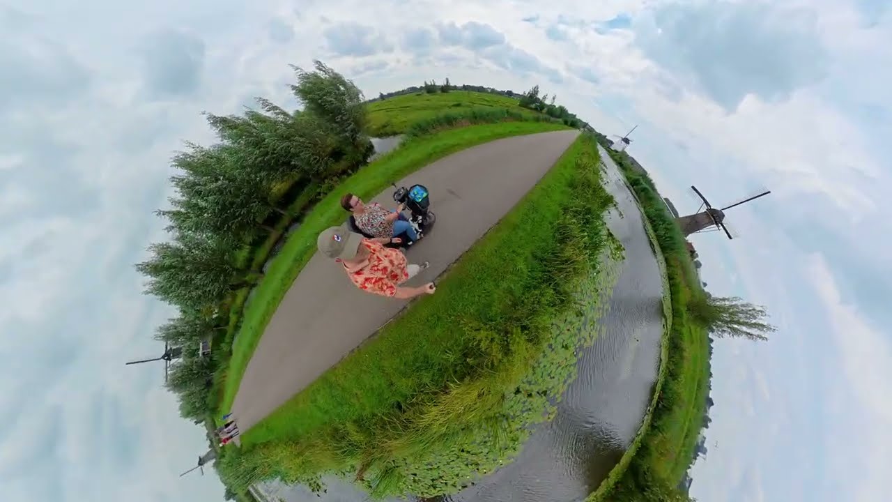 DJI Osmo Footage windmills of Kinderdijk