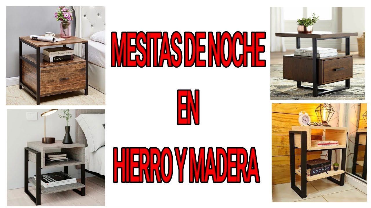 MESITAS DE NOCHE EN HIERRO Y MADERA 💖 IDEAS PARA DECORAR TU HOGAR 💖 IDEAS 2024