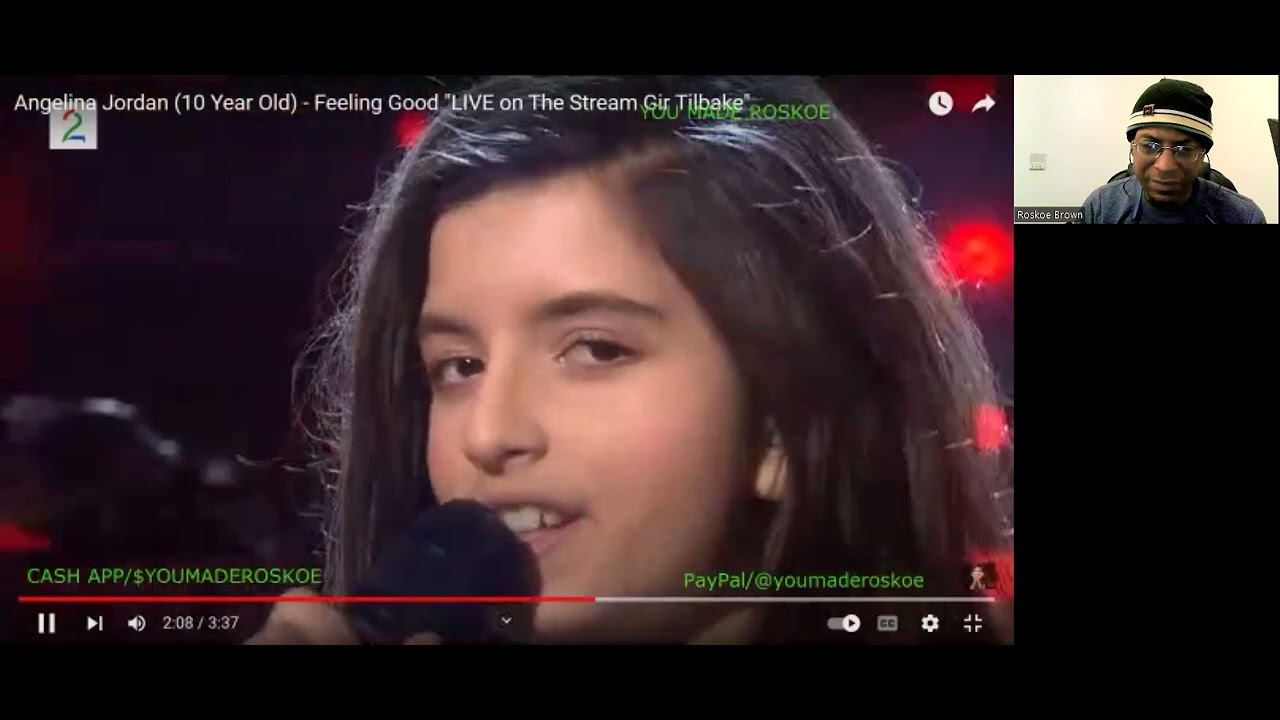 Angelina Jordan (10 Years Old) - Feeling Good (Live/The Stream Gir Tilbake) Reaction #angelinajordan