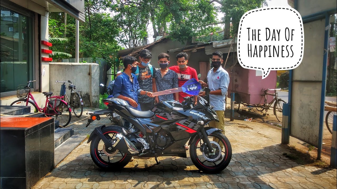 Taking Delivery of Suzuki Gixxer Sf bs6 2021 BLACK Special Edition