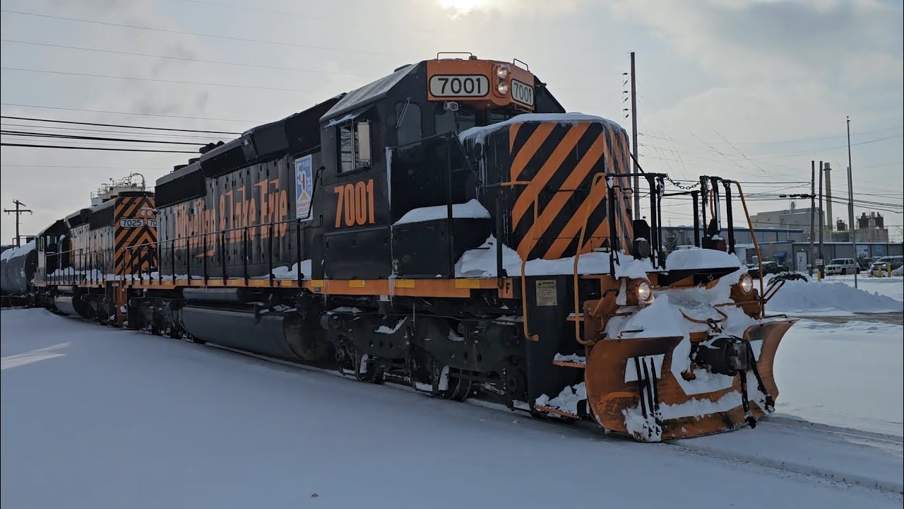 SNOW DAY along the W&LE around Medina Ohio. 1-26-26