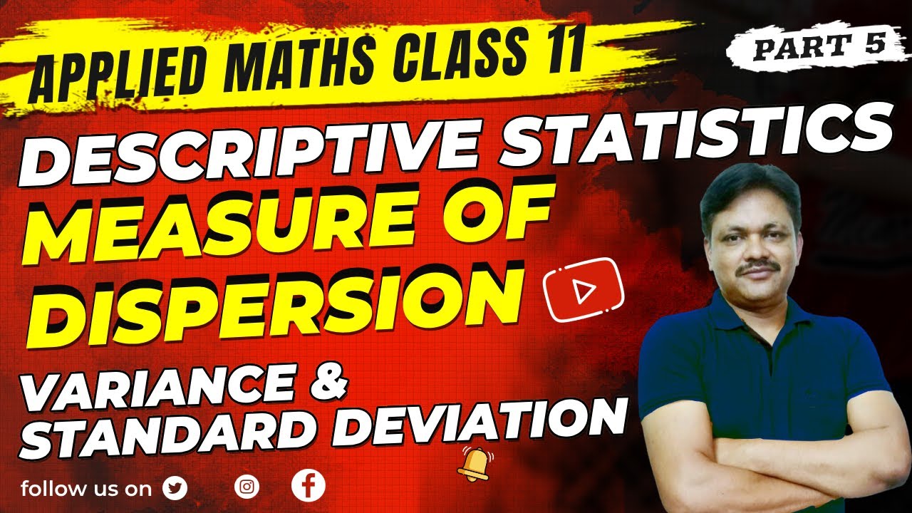 Descriptive Statistics | Lec-5 | Measure of dispersion | Variance & standard deviation