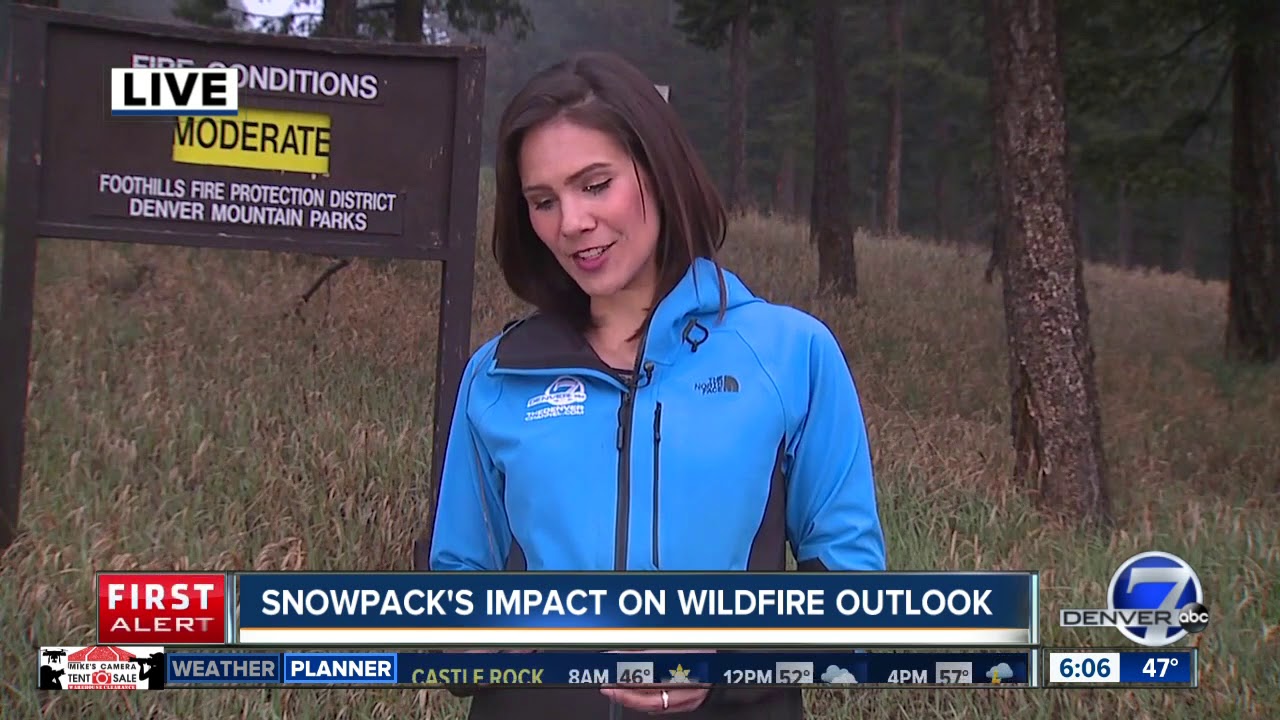How could the snowpack impact the upcoming fire season?