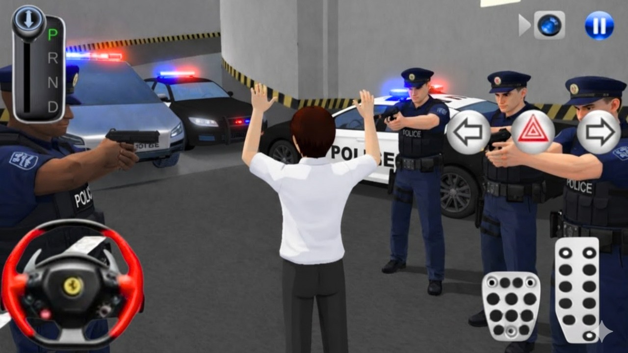 New Police🔥 officers Target shoot 🚗 boy In Parking || 3d driving class 2026 || Police  | #trending