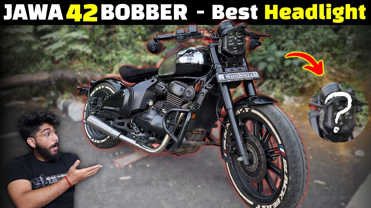 Best Headlight for Jawa - Yezdi - BSA| Futuristic Look‼️42 Bobber, FJ | Modification Series Ep10