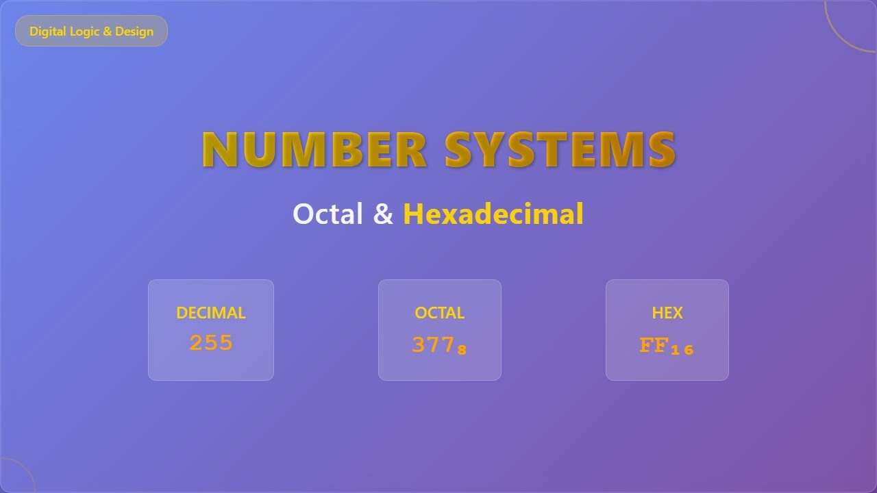 Octal and Hexadecimal Number Systems Explained for Beginners! 🔢💻