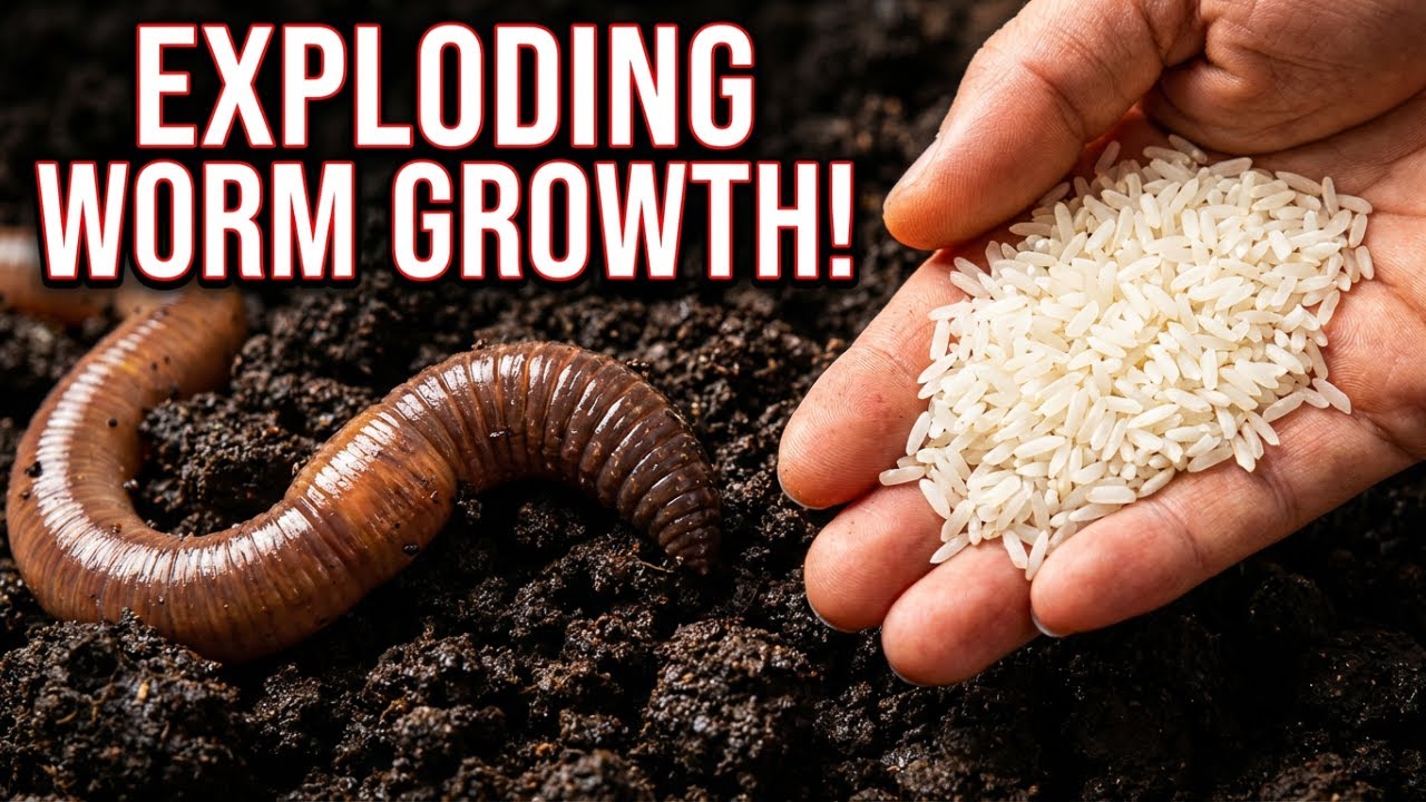 Bigger Worms. Darker Soil. Zero Digging: One Rice Trick Most Gardeners Miss!