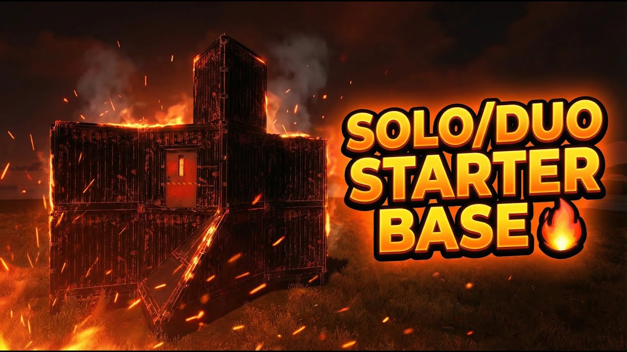 SOLO/DUO STARTER BANKER BASE 🔥 COMPACT & POWERFUL! (FULL BUILD + TOUR) #rust #rustbase