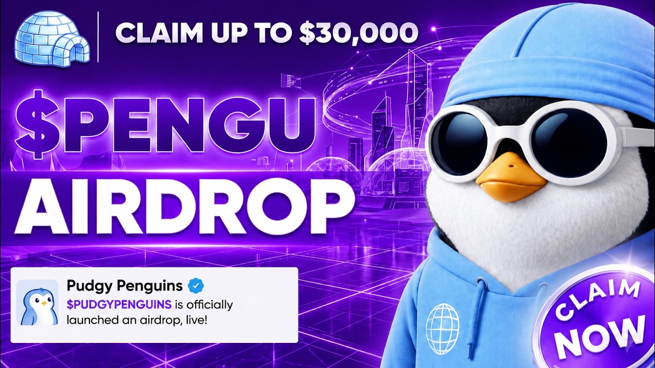 Pudgy Penguins Airdrop Second Season On Solana | SOLANA CRYPTO AIRDROPS CLAIM PENGU NOW