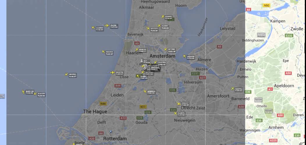Live Air Traffic Control + Map - Amsterdam (EHAM)