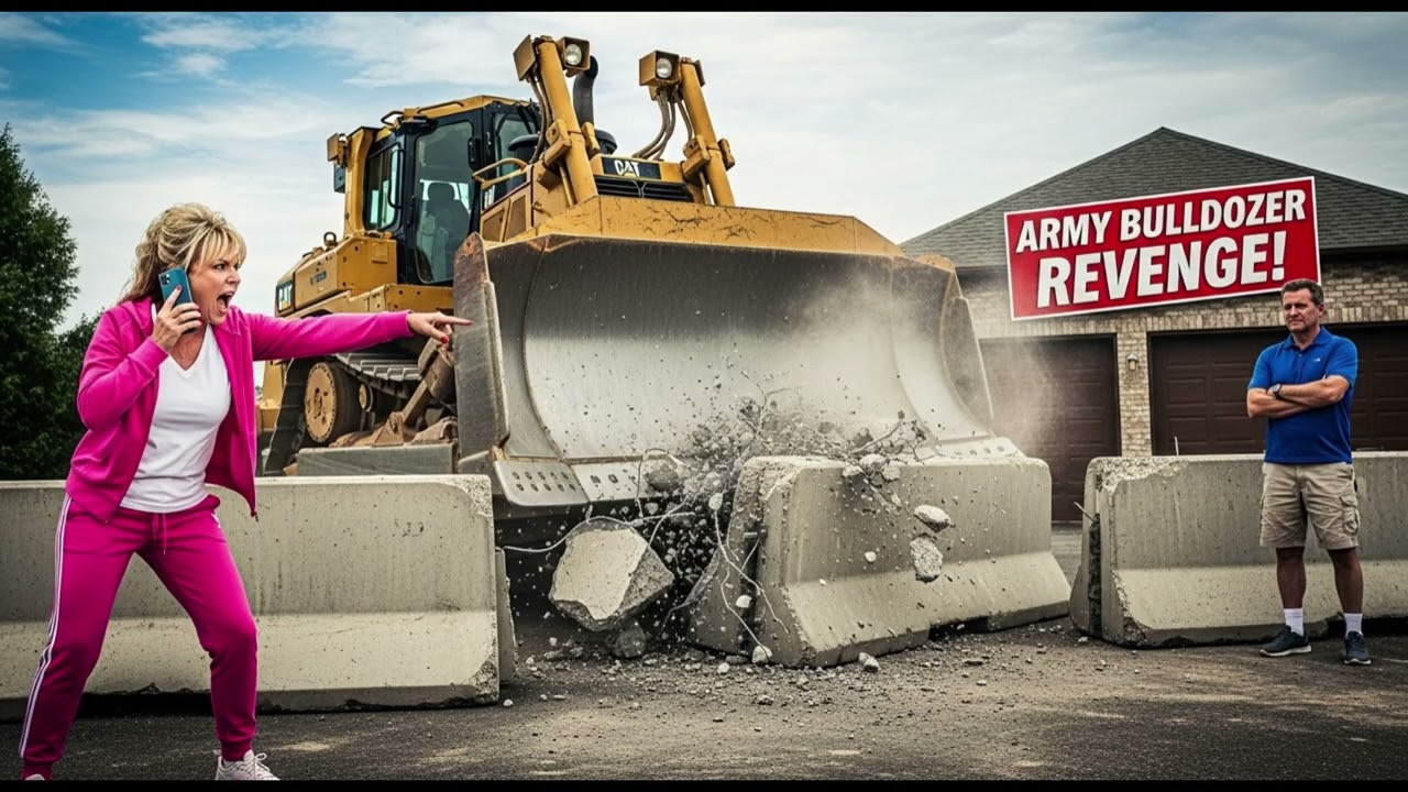 HOA Karen Blocked My Driveway With Concrete Barriers — So I Brought an Army Bulldozer!”|