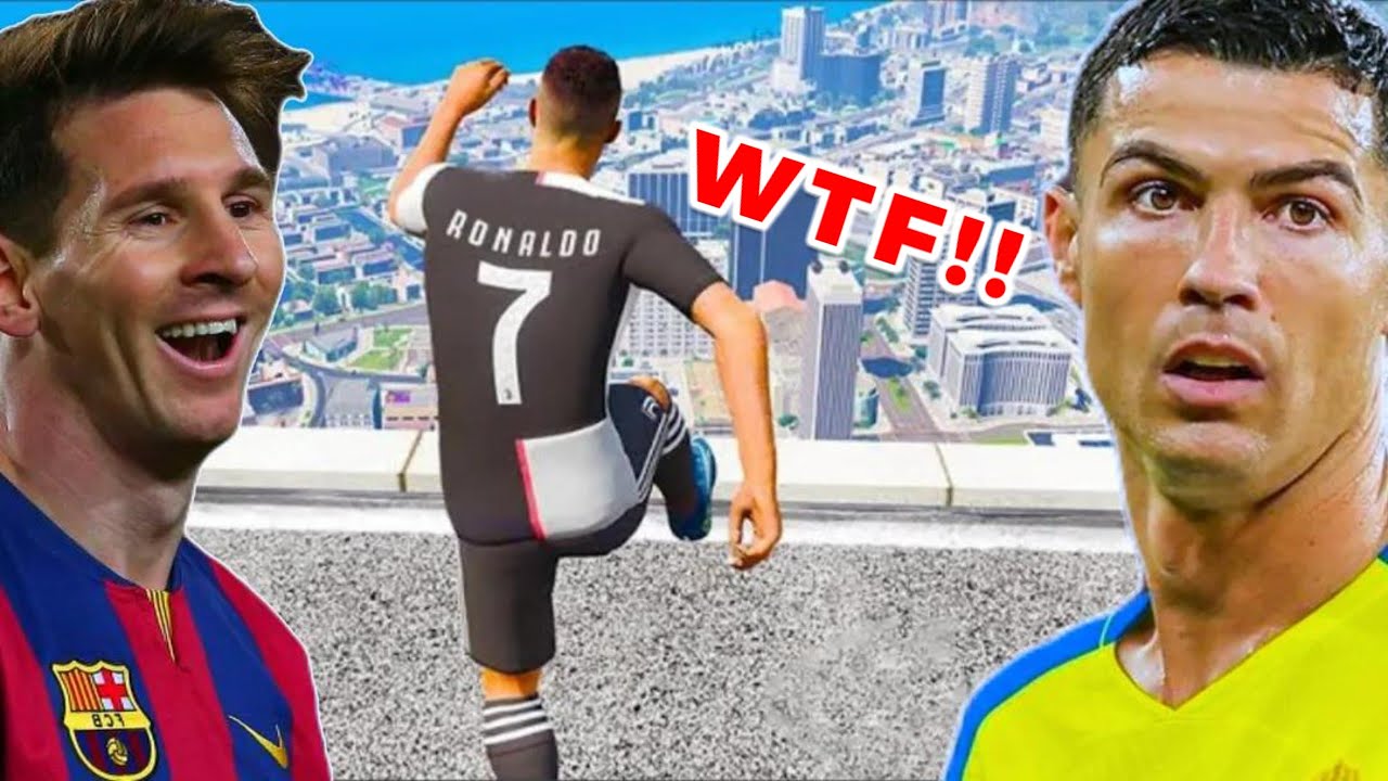 ميسي ينقذ كريستيانو من عصابه 😂 في GTA 5