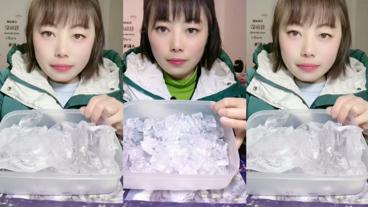 ZHAOFENG | HARD ICE | CRISPY CLEAR ICE #iceeating #asmr #asmrice #hardice
