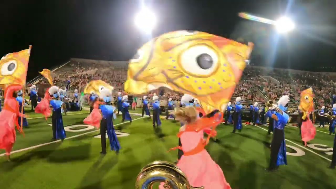'Aquarium' Southlake Carroll Dragon Band (Football Game Run) - Bari Sax POV