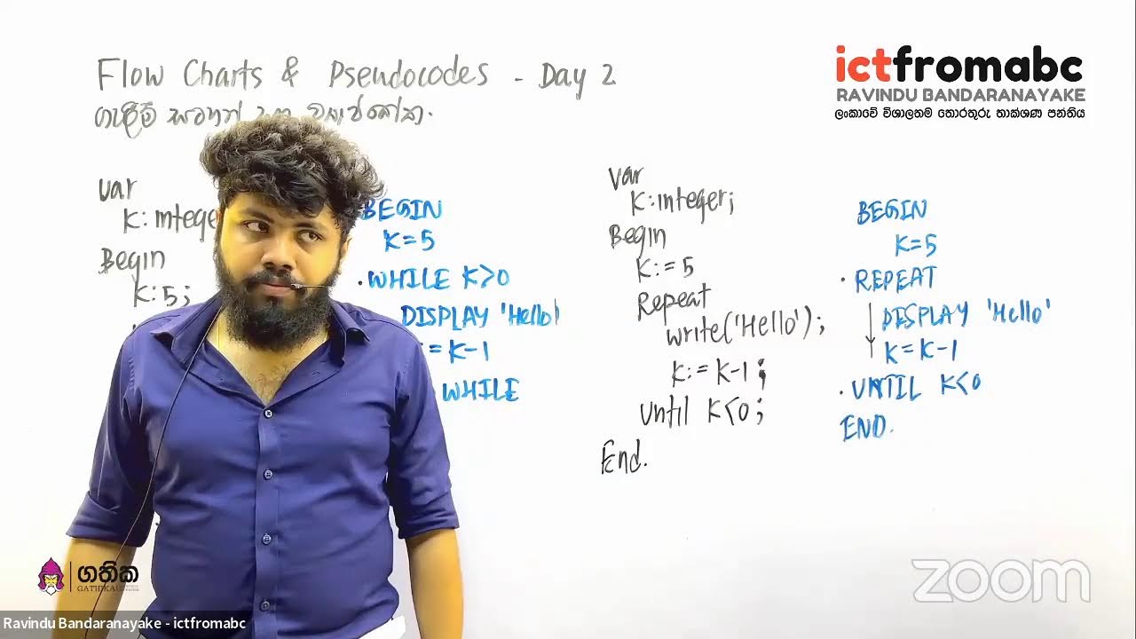 OL ICT | Flowcharts and Pseudocodes with Pascal - Day 2 | පැස්කල් සමග ගැලීම් සටහන් සහ ව්&zwj;යාජ කේත