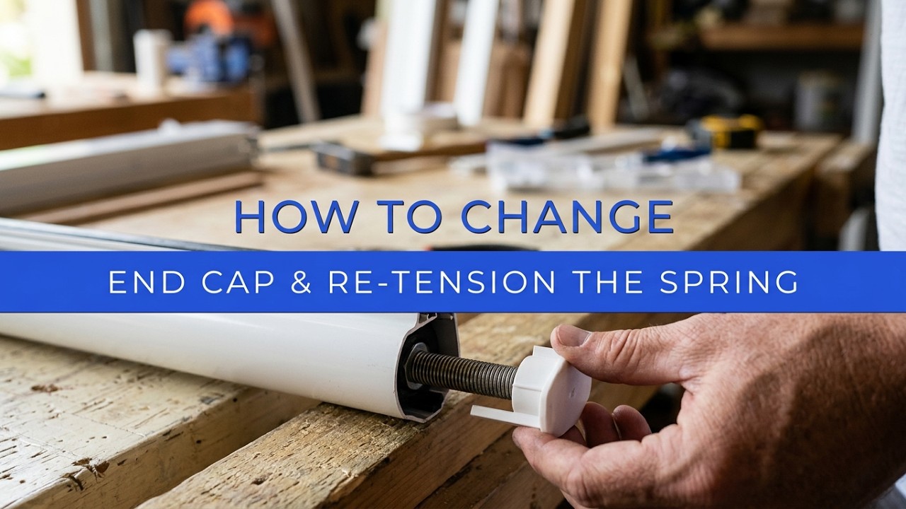 How to Replace the End Cap and Re-tension the Spring | Retractable Screen