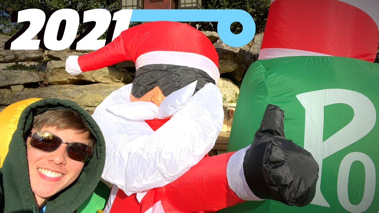 2021: Gemmy Airblown Inflatable Santa Christmas Helicopter with Penguin 