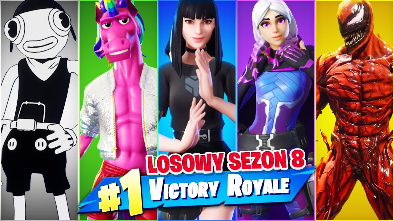 LOSOWY skin SEZON 8 challenge w Fortnite 🌈 (mega TRUDNE!)