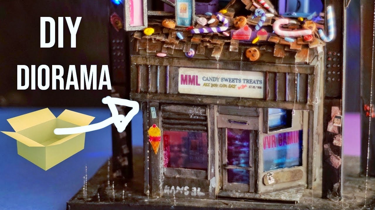Dystopian Future Hansel and Gretel Diorama DIY| With rain effects