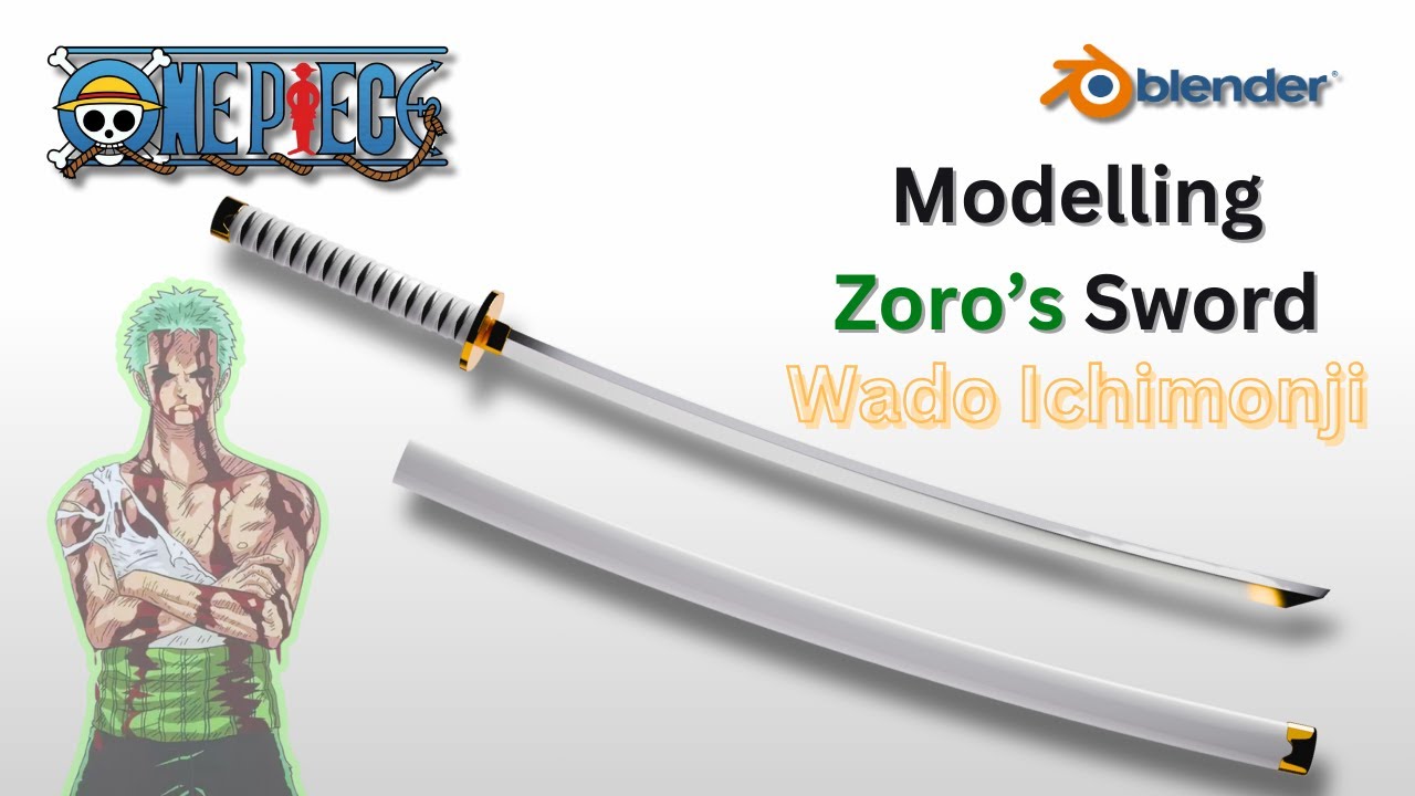 Model Zoro's Sword Wado Ichimonji in Blender | Step-by-Step 3D Tutorial