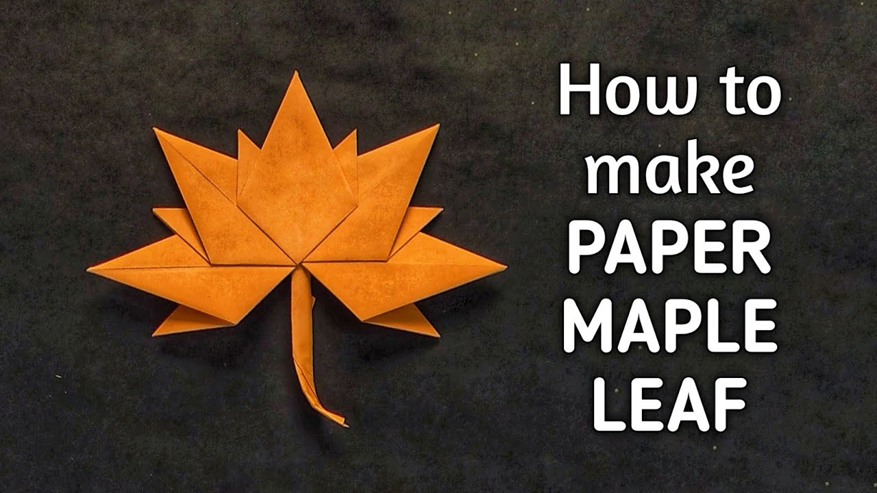 How to make simple & easy origami paper maple leaf | DIY Paper Craft Ideas, Videos & Tutorials.