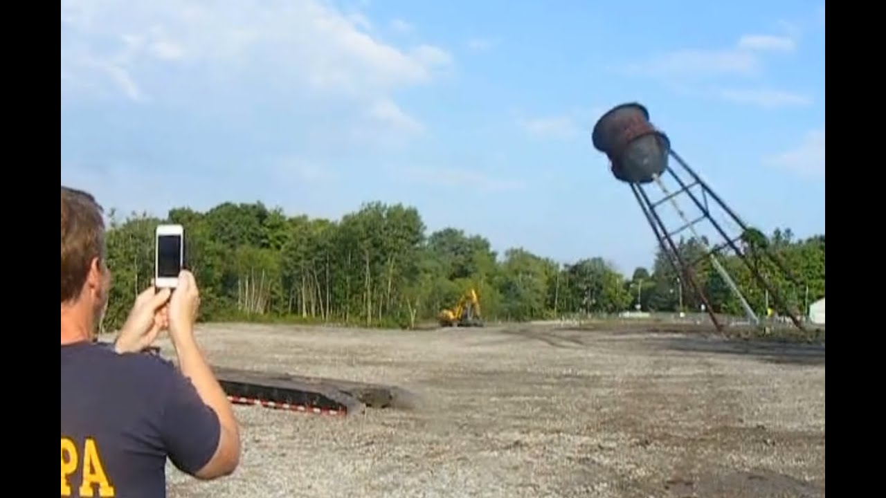 Water tower taken down at Superfund site in Herrings, NY