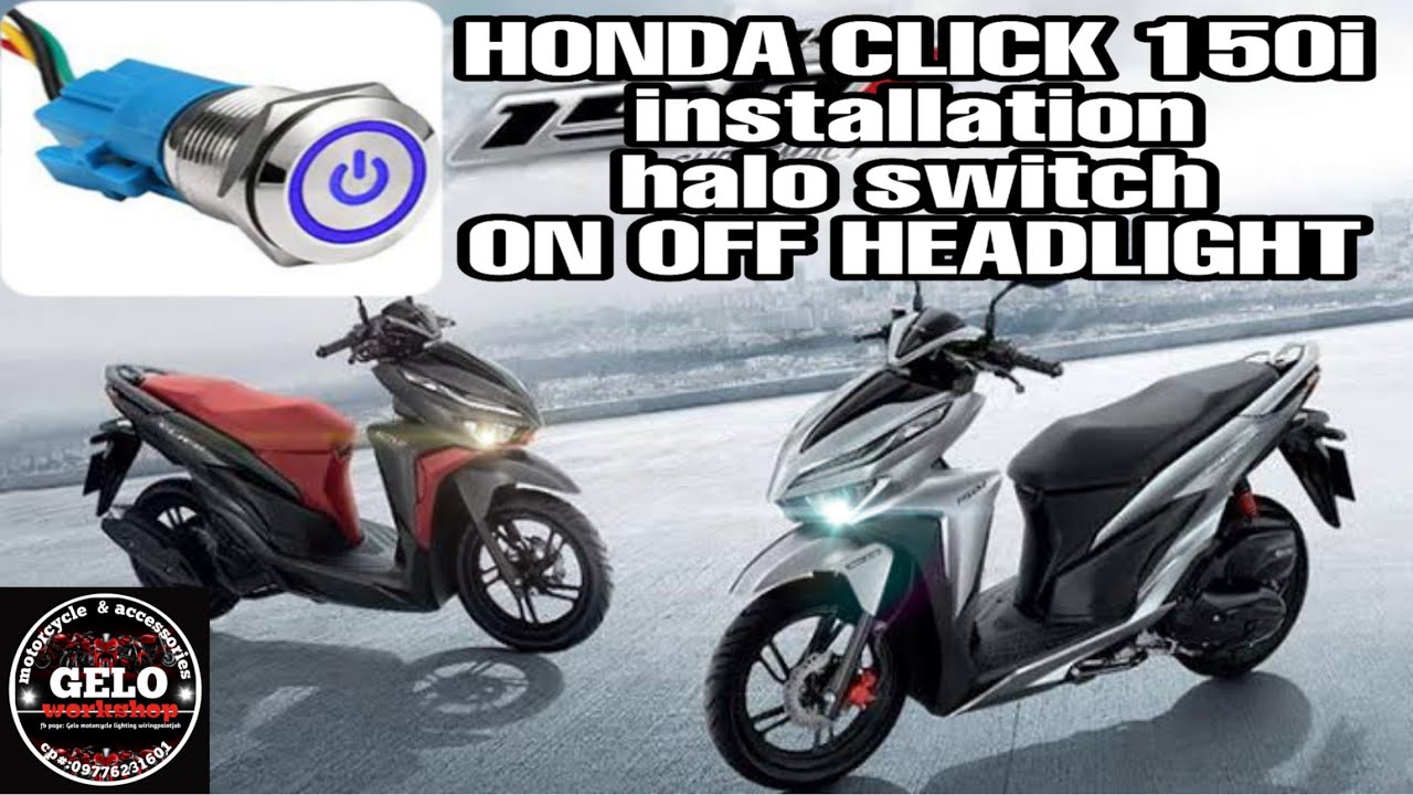 HONDA CLICK 150i headlight switch installation