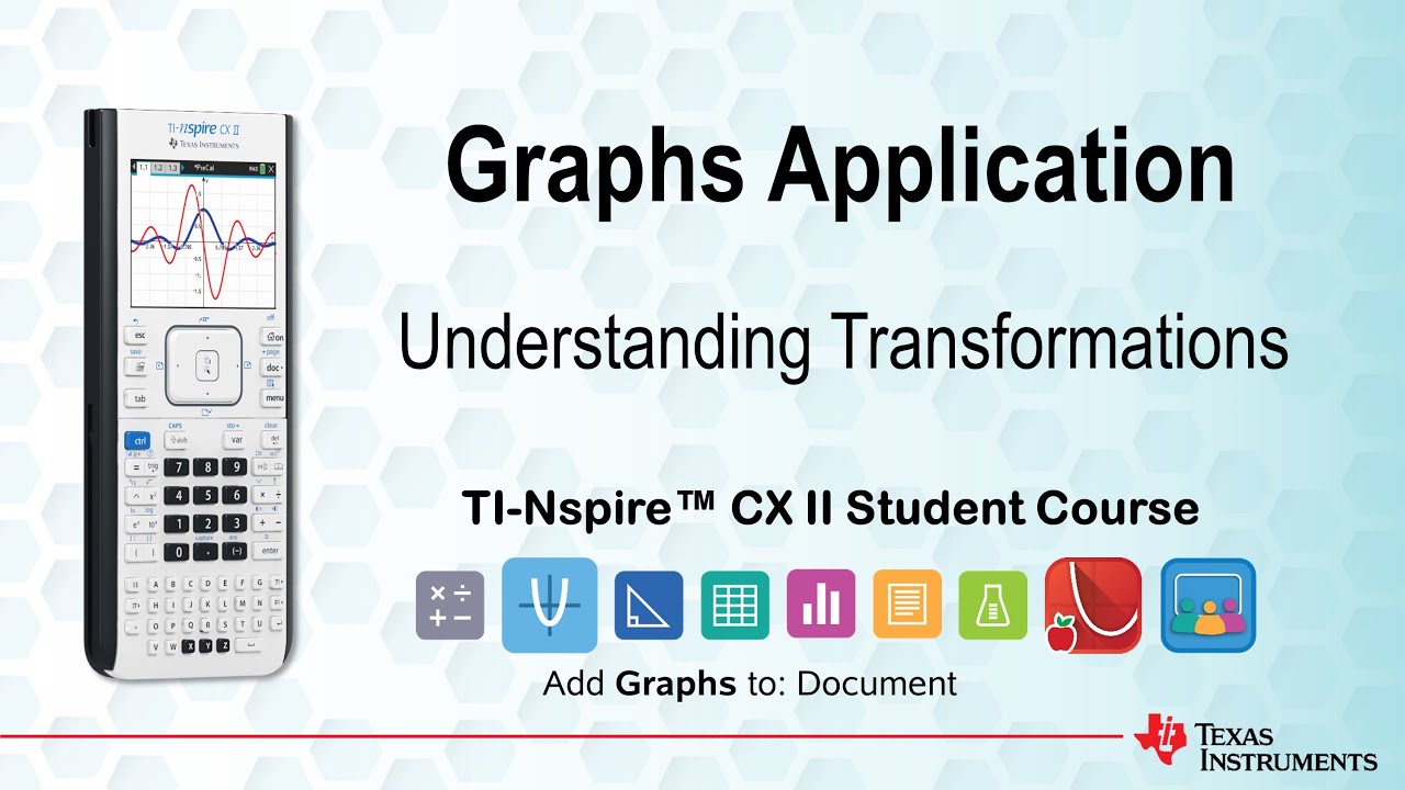 Understanding Transformations | TI-Nspire CX II | Getting Started Series - Graphs Application