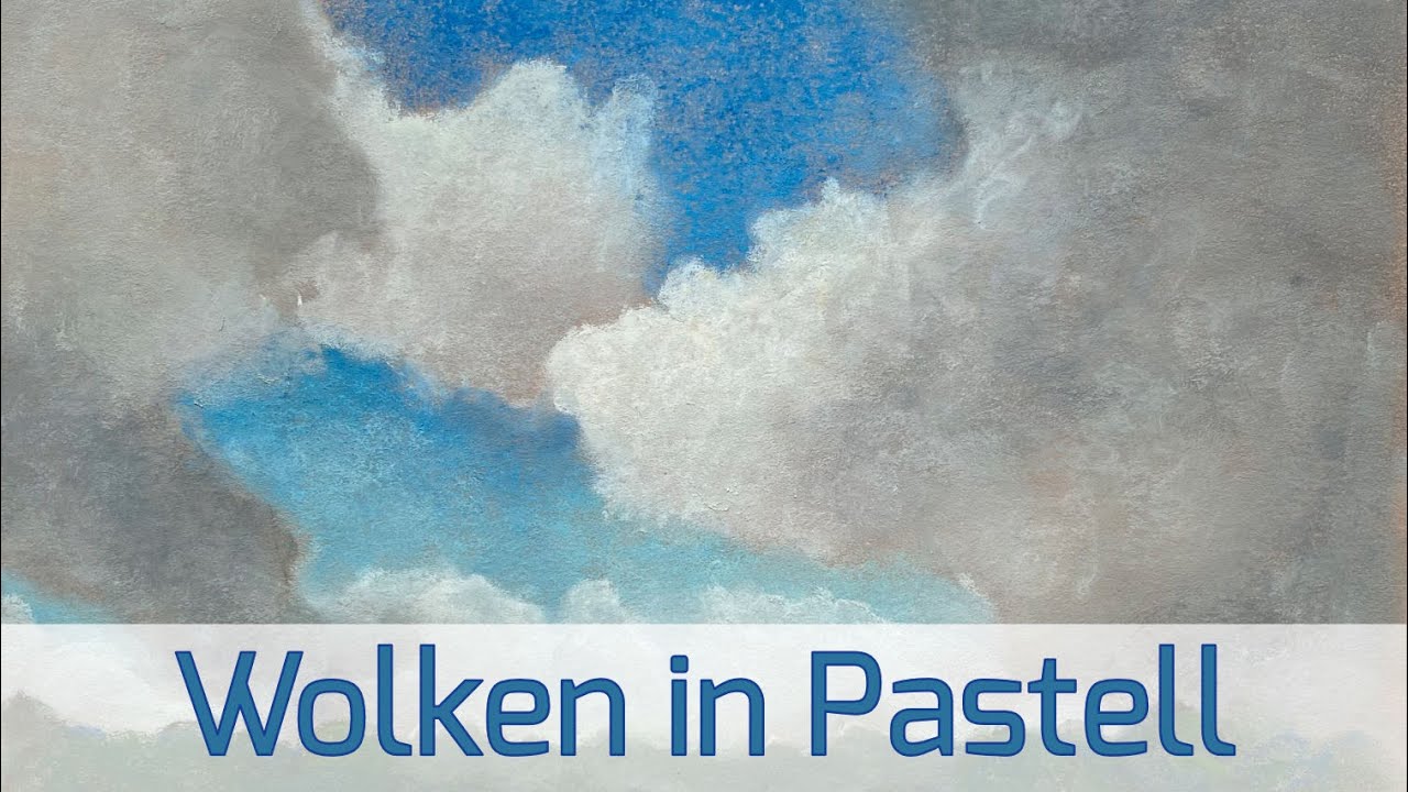 Wolken malen mit Pastellkreide- ein einfaches Beispiel für Anfänger