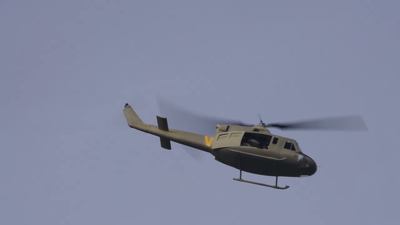 Vario Huey 212 with Align Mechanics with Turbine engine at cumbernauld model Flying Club having Fun