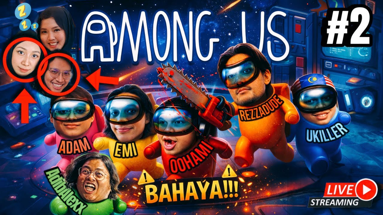 🔴REZZA NAK TIPU BUDAK NUBS  | AMONG US: NEW MOD (MALAYSIA) with TEAM KEMUTS & DBPJ