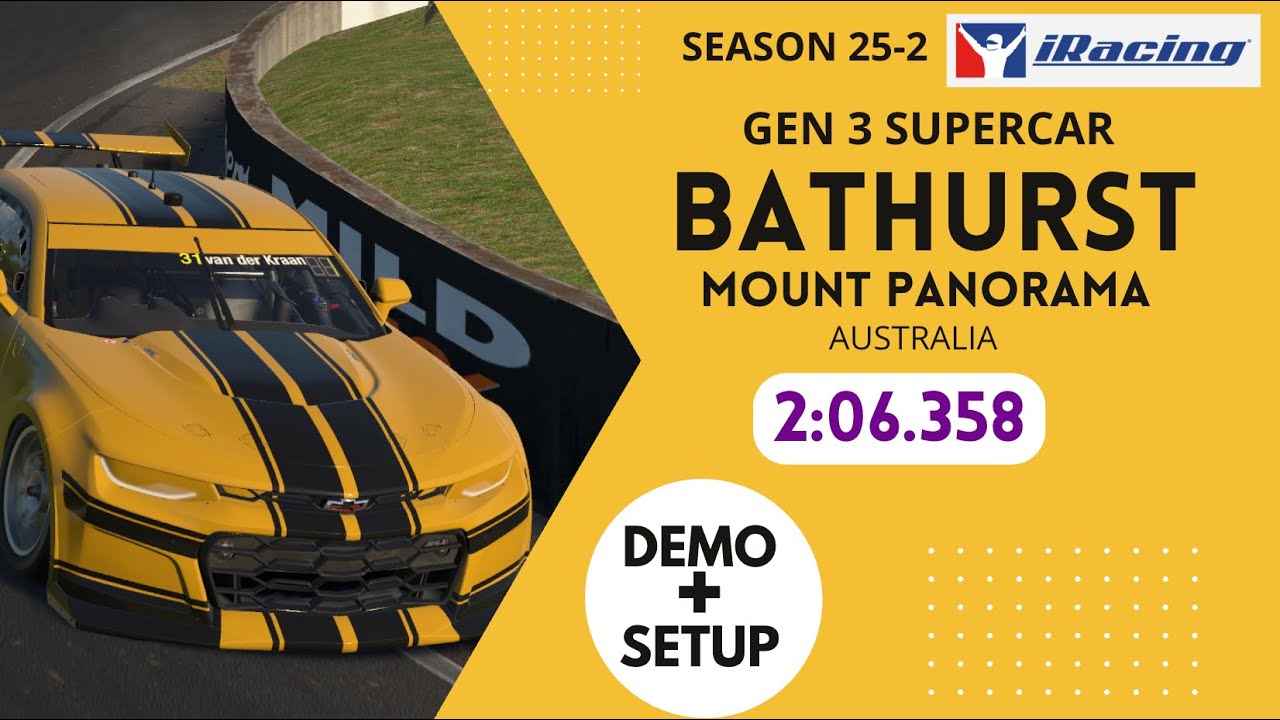 iRacing BATHURST (Australia) Gen 3 V8 Supercar 2:06.358