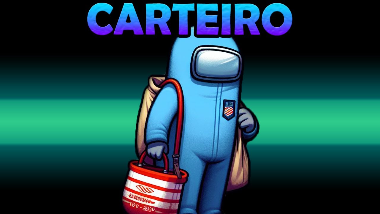 Virei o CARTEIRO e PRECISO ENTREGAR CARTAS PARA TODOS no Among Us Mod