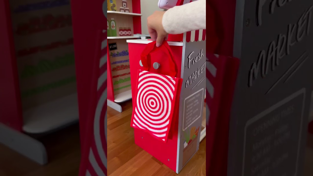 Toddler grocery store set up 
