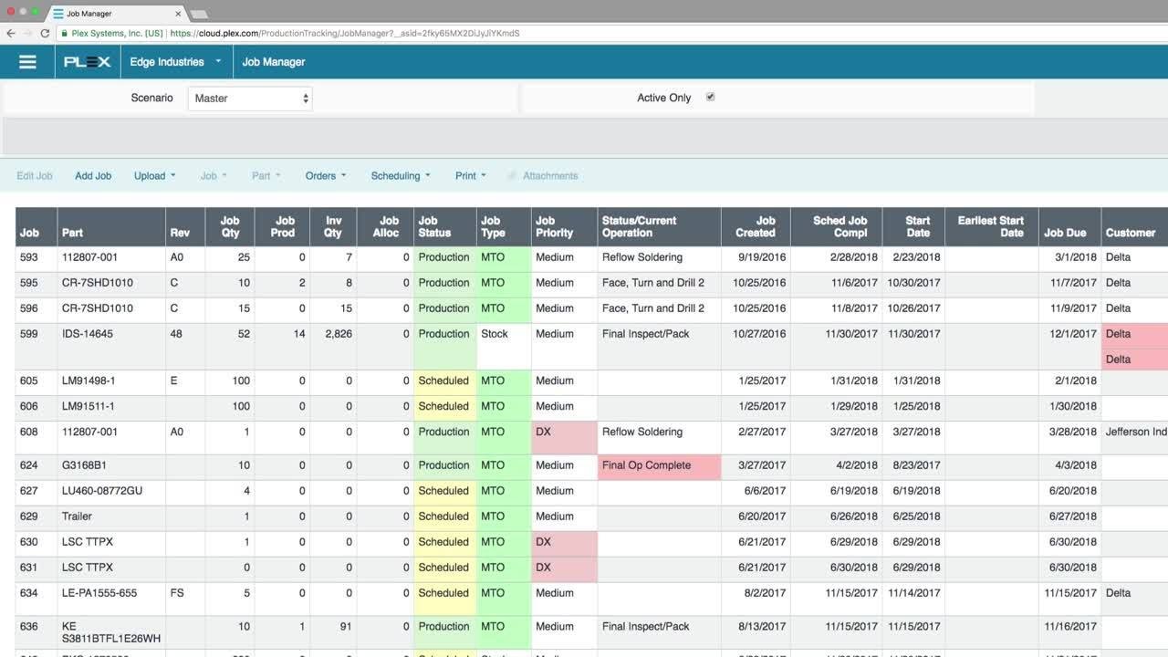 Plex Manufacturing ERP: Advanced Scheduling & Planning Software Demo