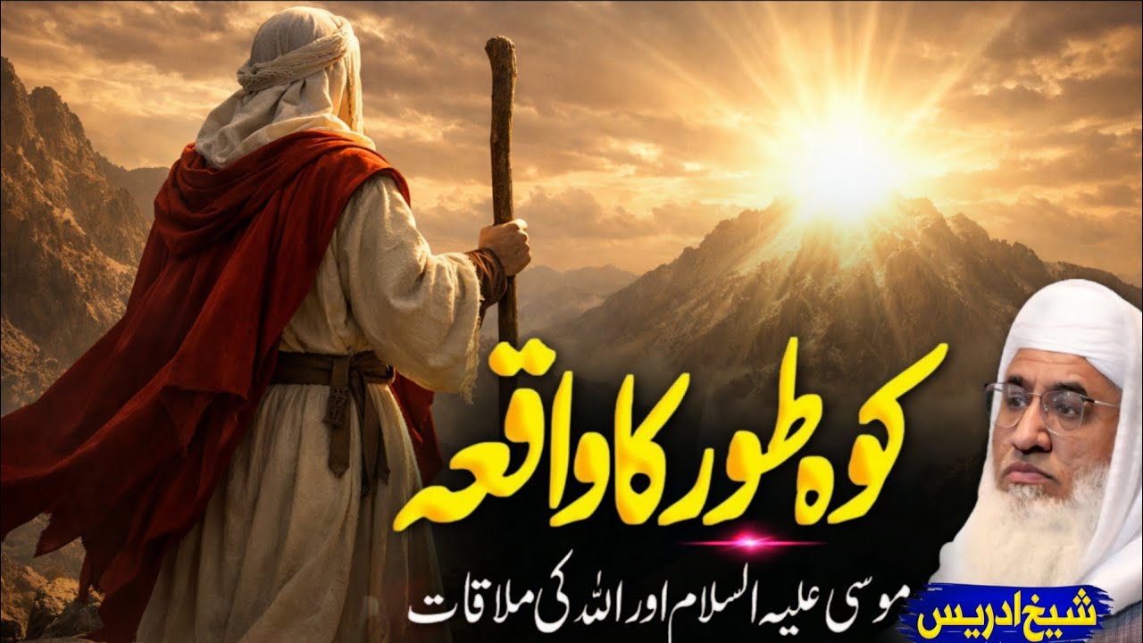 حضرت موسیٰ علیہ السّلام او د اللہ تعالیٰ ملاقات واقعہ| Molana sheikh idrees Sahib pashto bayan 