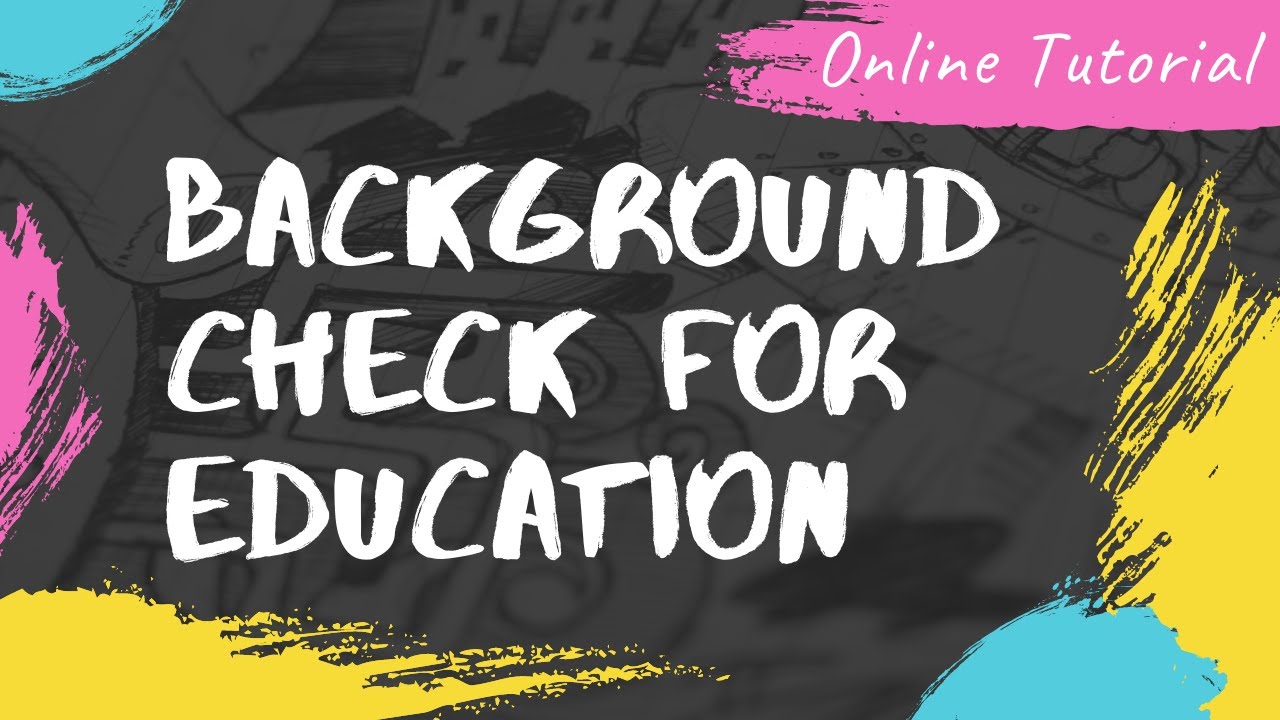 Background Check For Education