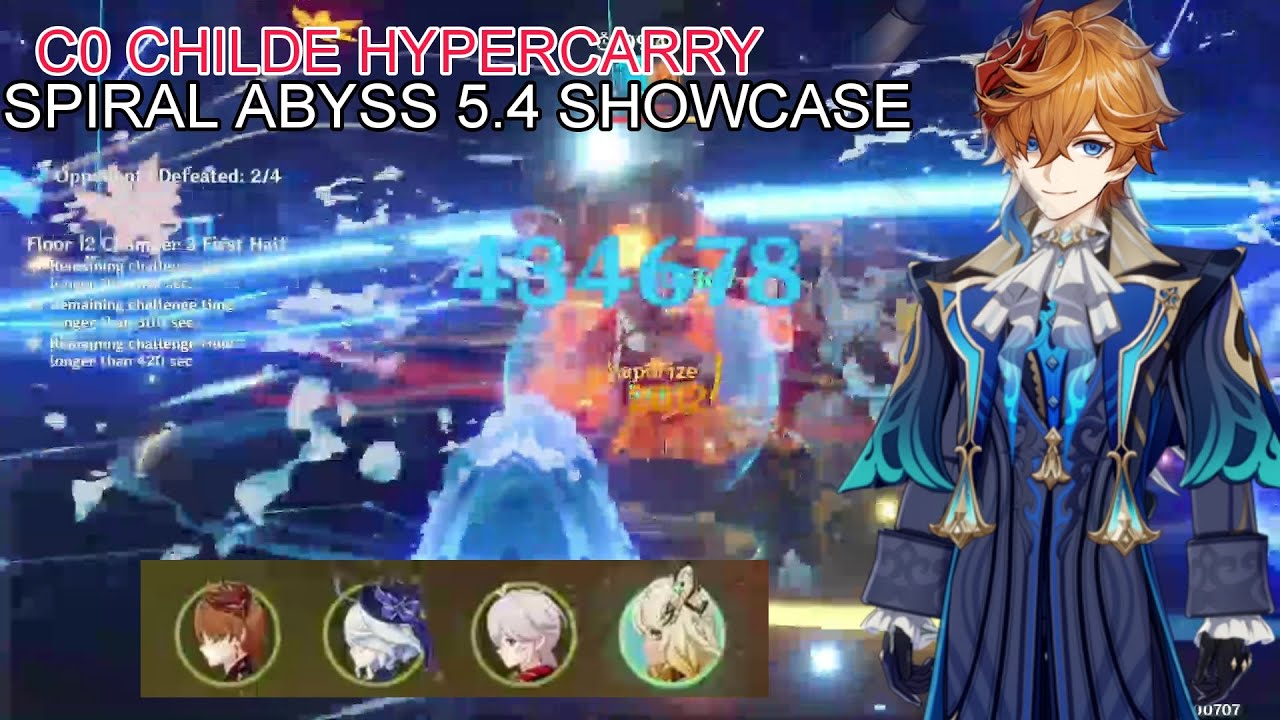 /C0 Childe Hypercarry: Spiral Abyss 5.4/Genshin Impact