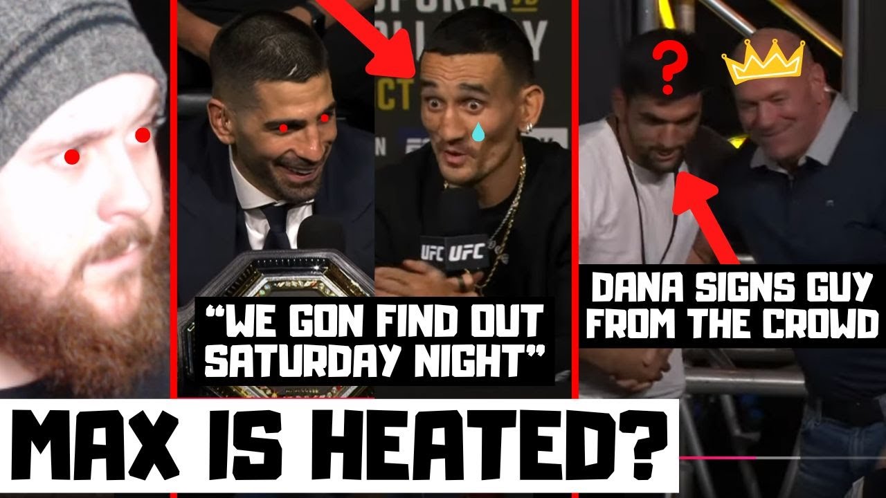 UFC 308 Press Conference Reaction! Ilia Gets Holloway HEATED? Dana Signs Fighter From Crowd?