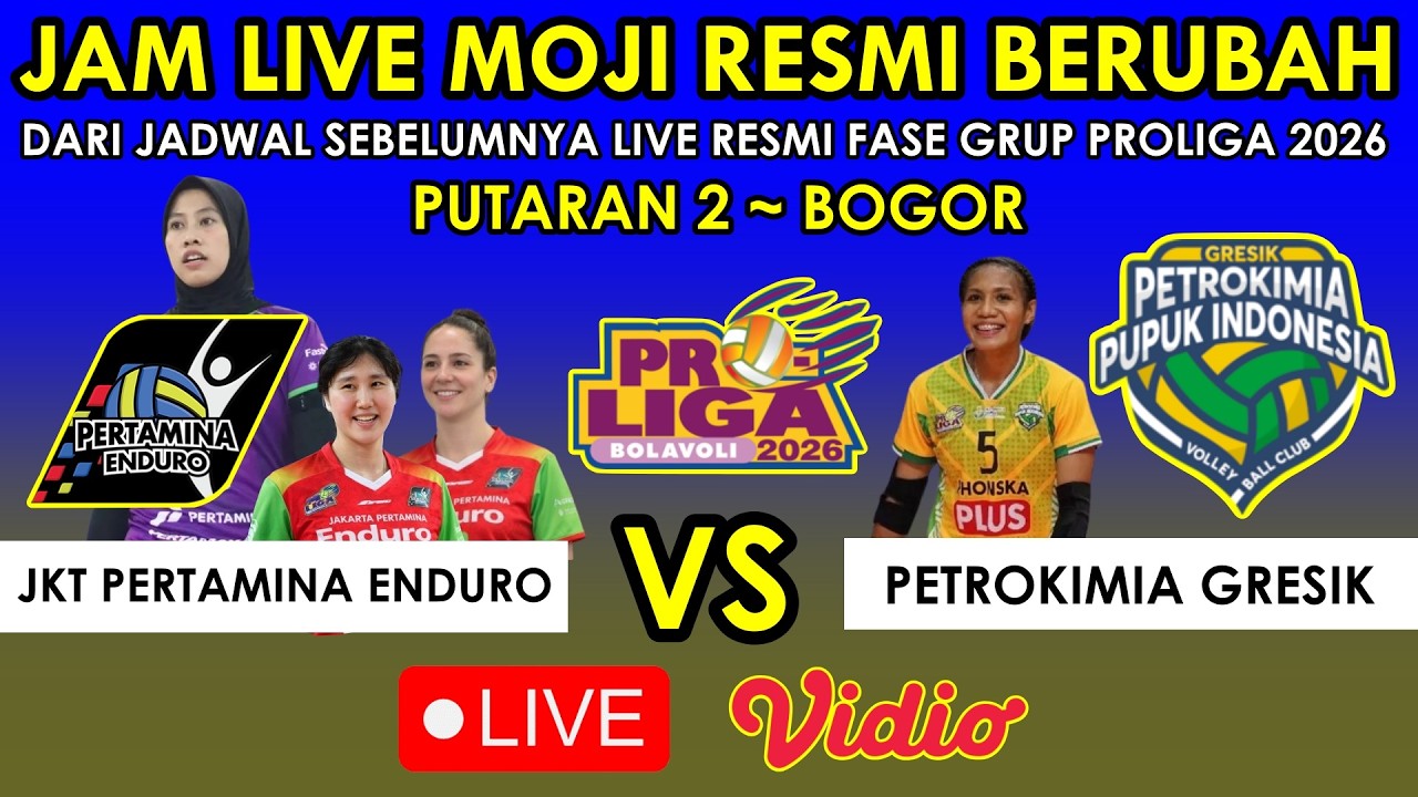 Disiarkan Live Malam Hari! Ini Jadwal Jakarta Pertama Enduro Vs Petrokirmia Gresik di Proliga 2026