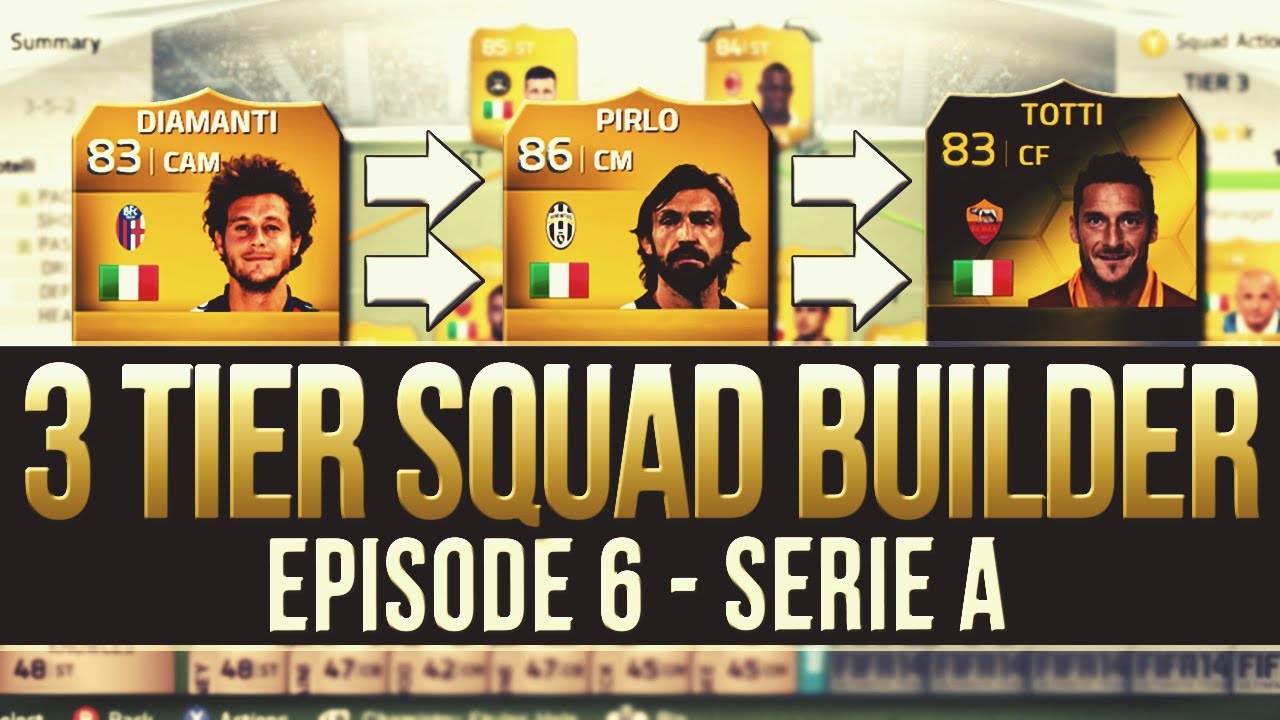 FIFA 14 - The 3 Tier Squad Builder - SERIE A! 500 VIDEOS & 100,000 SUBS!!