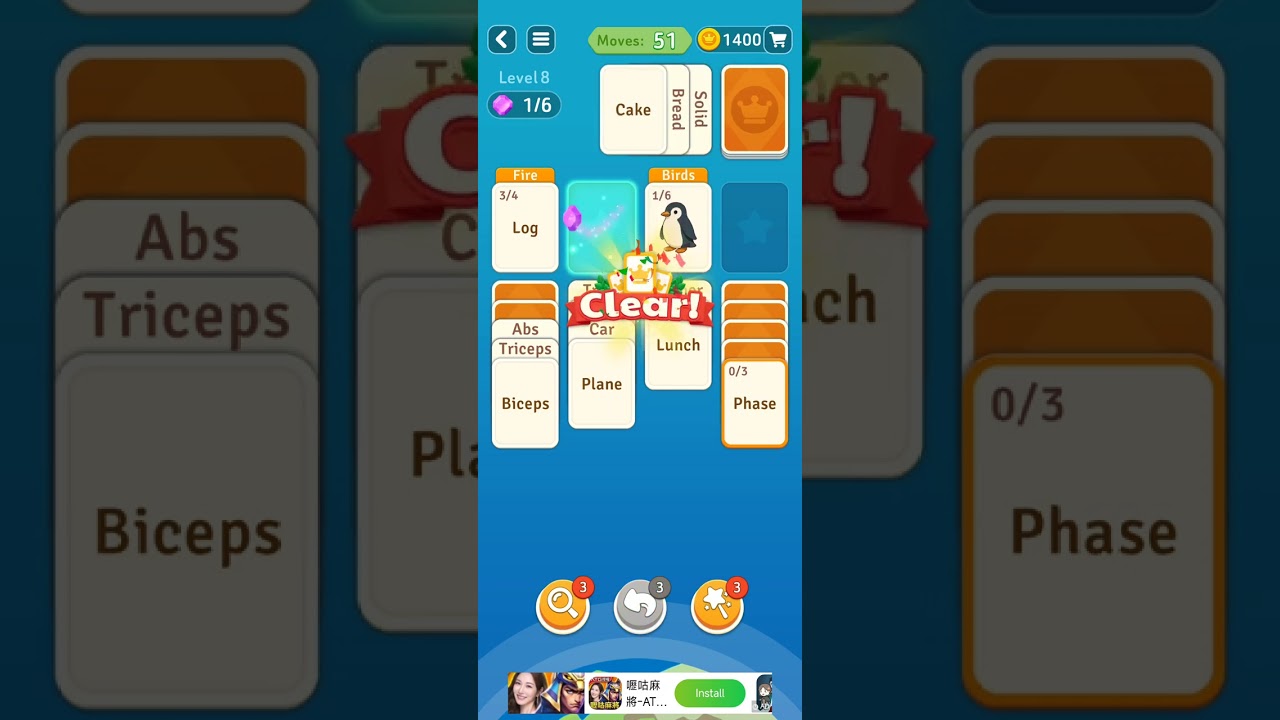 Solitaire word fun level 8
