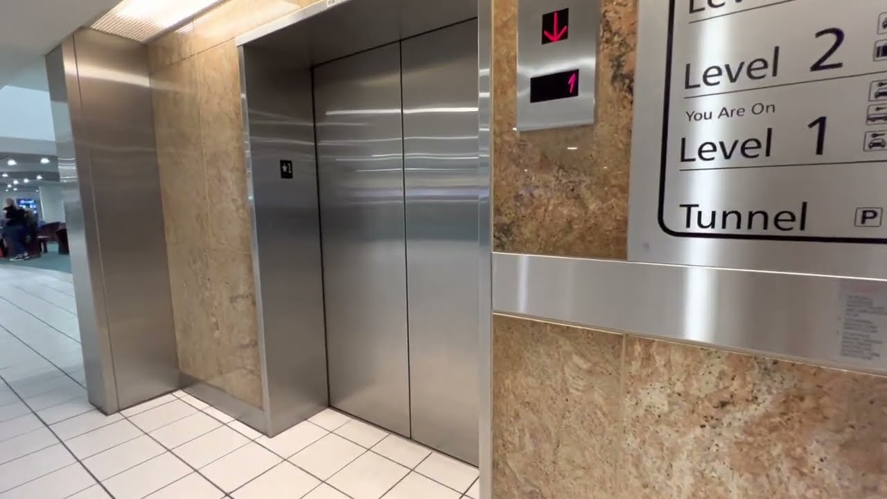 Early Schindler 500A Traction Elevators - Terminal B - Orlando Airport - Orlando, FL