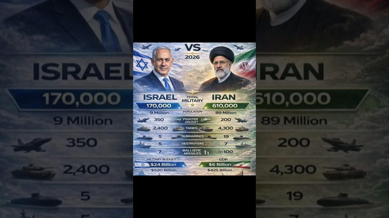 iran vs Israel military power, the most influential powers in the Middle East countries #war #global