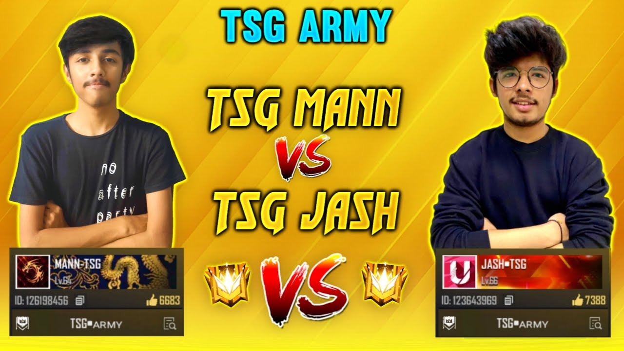 FREE FIRE || TSG MANN VS TSG JASH || EPIC 1 VS 1 BATTLE || NEVER SEEN BEFORE || #tsgarmy